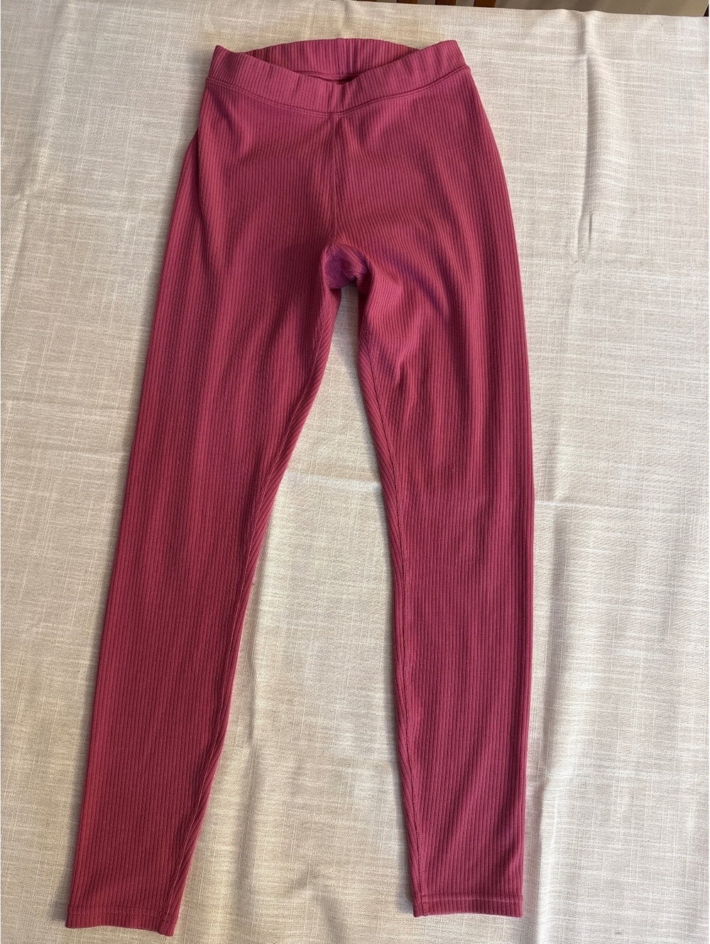 Alo Ribbed Leggings in Pink - Size Small